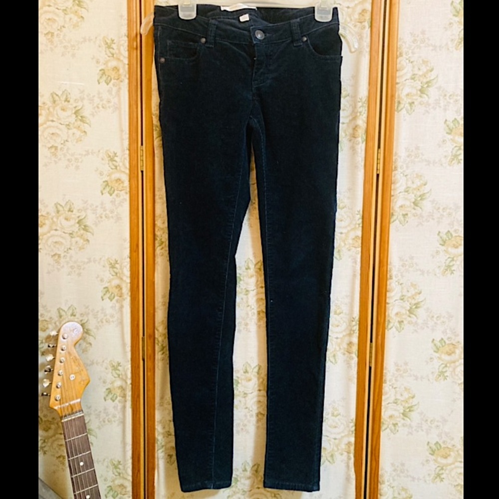 LC Lauren Conrad Dark Green Stretchy Corduroy Pants